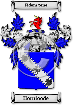 Hornioode Family Crest Download (jpg) Legacy Series - 150 DPI