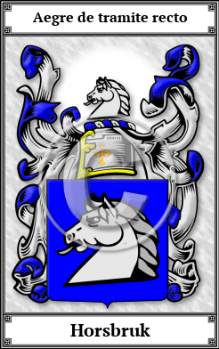Horsbruk Family Crest Download (JPG) Book Plated - 600 DPI
