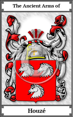 Houzé Family Crest Download (JPG) Book Plated - 600 DPI