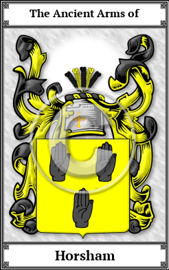 Horsham Family Crest Download (JPG)  Book Plated - 150 DPI