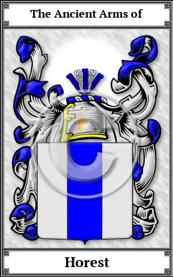 Horest Family Crest Download (JPG) Book Plated - 600 DPI