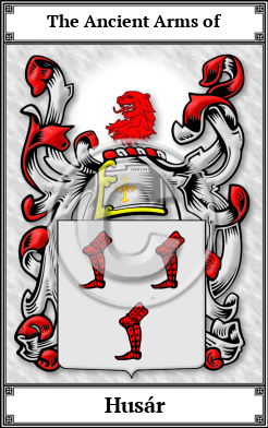 Husár Family Crest Download (JPG) Book Plated - 600 DPI