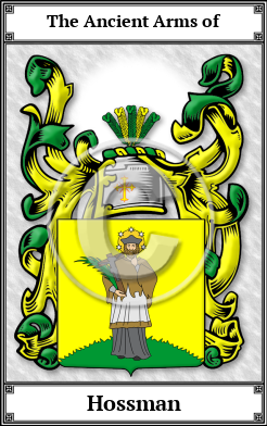 Hossman Family Crest Download (JPG) Book Plated - 600 DPI