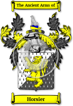 Horsier Family Crest Download (jpg) Legacy Series - 150 DPI