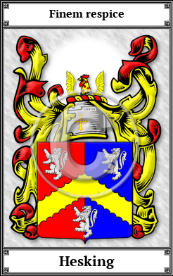 Hesking Family Crest Download (JPG) Book Plated - 600 DPI