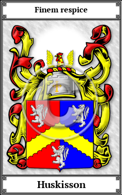 Huskisson Family Crest Download (JPG)  Book Plated - 150 DPI