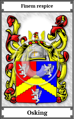 Osking Family Crest Download (JPG)  Book Plated - 150 DPI