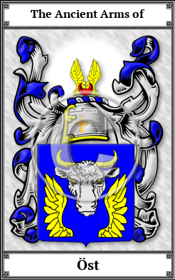 Öst Family Crest Download (JPG)  Book Plated - 150 DPI