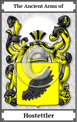 Hostettler Family Crest Download (JPG)  Book Plated - 150 DPI