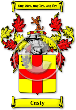 Custy Family Crest Download (jpg) Legacy Series - 150 DPI