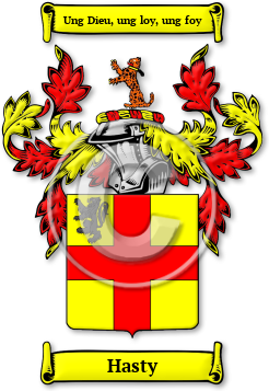 Hasty Family Crest Download (jpg) Legacy Series - 150 DPI