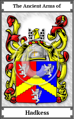 Hadkess Family Crest Download (JPG)  Book Plated - 150 DPI