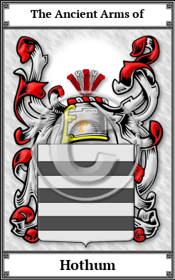 Hothum Family Crest Download (JPG)  Book Plated - 150 DPI