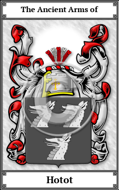 Hotot Family Crest Download (JPG) Book Plated - 600 DPI