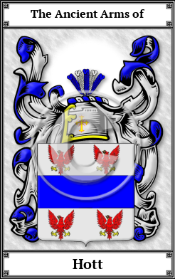 Hott Family Crest Download (JPG) Book Plated - 600 DPI