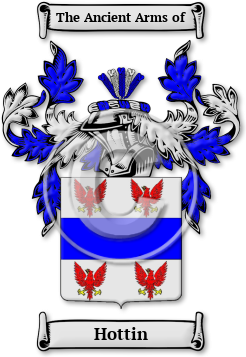 Hottin Family Crest Download (jpg) Legacy Series - 150 DPI