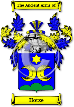 Hotze Family Crest Download (jpg) Legacy Series - 150 DPI