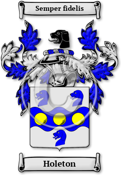 Holeton Family Crest Download (jpg) Legacy Series - 150 DPI