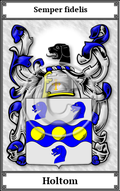 Holtom Family Crest Download (JPG) Book Plated - 600 DPI