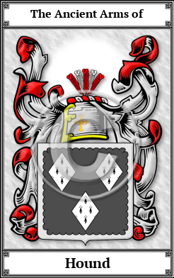 Hound Family Crest Download (JPG)  Book Plated - 150 DPI