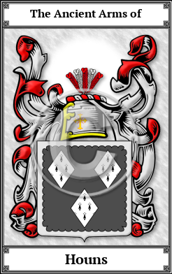 Houns Family Crest Download (JPG) Book Plated - 600 DPI