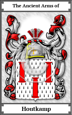 Houtkamp Family Crest Download (JPG) Book Plated - 600 DPI