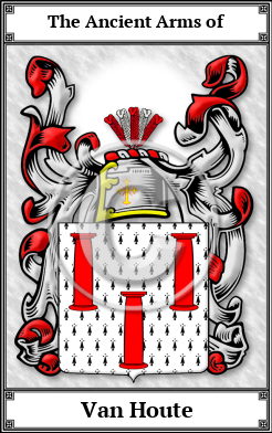 Van Houte Family Crest Download (JPG)  Book Plated - 150 DPI