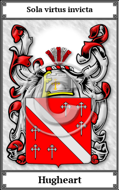 Hugheart Family Crest Download (JPG)  Book Plated - 150 DPI