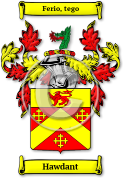 Hawdant Family Crest Download (jpg) Legacy Series - 150 DPI
