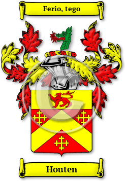 Houten Family Crest Download (jpg) Legacy Series - 150 DPI