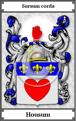 Housum Family Crest Download (JPG)  Book Plated - 150 DPI