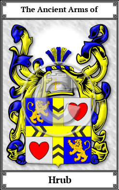 Hrub Family Crest Download (JPG)  Book Plated - 150 DPI