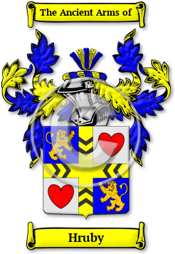 Hruby Family Crest Download (jpg) Legacy Series - 150 DPI