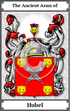 Hubel Family Crest Download (JPG)  Book Plated - 150 DPI