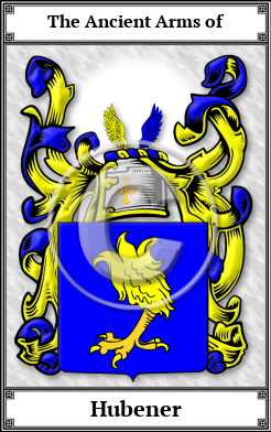 Hubener Family Crest Download (JPG) Book Plated - 600 DPI