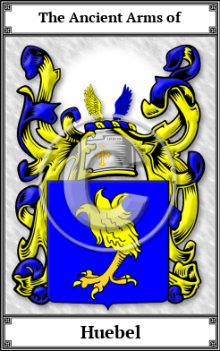 Huebel Family Crest Download (JPG)  Book Plated - 150 DPI