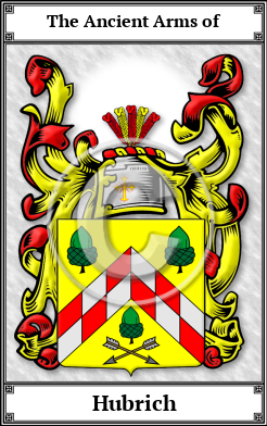 Hubrich Family Crest Download (JPG) Book Plated - 600 DPI