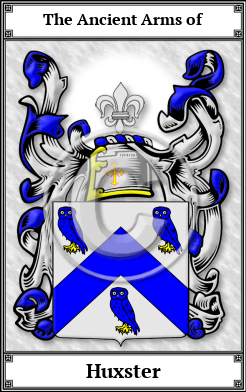 Huxster Family Crest Download (JPG)  Book Plated - 150 DPI