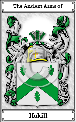 Hukill Family Crest Download (JPG) Book Plated - 600 DPI
