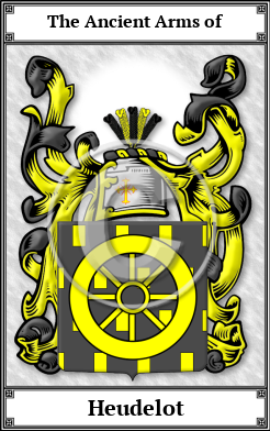 Heudelot Family Crest Download (JPG)  Book Plated - 150 DPI