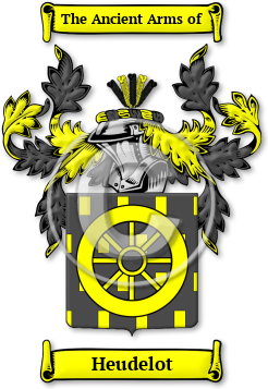 Heudelot Family Crest Download (jpg) Legacy Series - 150 DPI