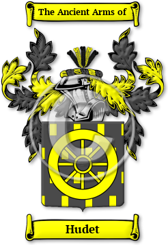 Hudet Family Crest Download (jpg) Legacy Series - 150 DPI