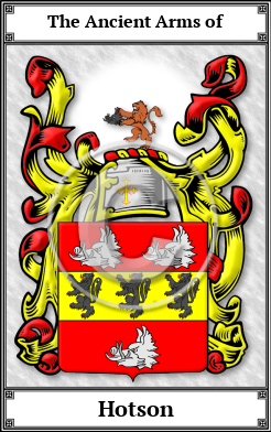 Hotson Family Crest Download (JPG)  Book Plated - 150 DPI