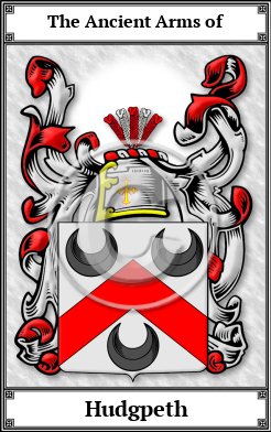 Hudgpeth Family Crest Download (JPG) Book Plated - 600 DPI