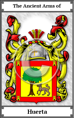 Huerta Family Crest Download (JPG)  Book Plated - 150 DPI