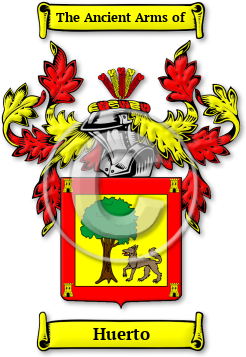 Huerto Family Crest Download (jpg) Legacy Series - 150 DPI