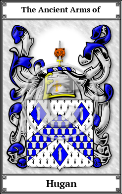 Hugan Family Crest Download (JPG)  Book Plated - 150 DPI