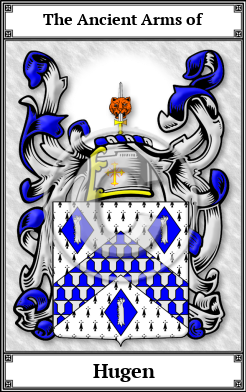 Hugen Family Crest Download (JPG) Book Plated - 600 DPI