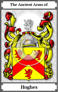 Hughes Family Crest Download (JPG) Book Plated - 600 DPI