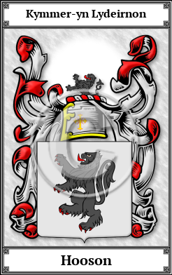 Hooson Family Crest Download (JPG)  Book Plated - 150 DPI